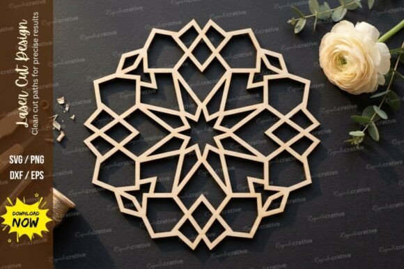 Download Geometric Mandala Laser Cut SVG, Laser - Geometric Collection