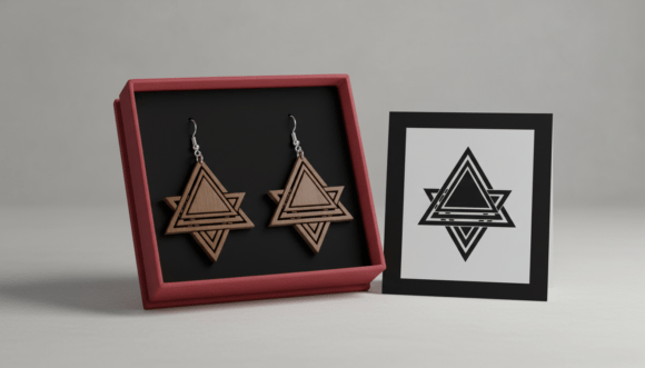 Download Geometric Triangle Earring Laser Cut - Geometric Collection