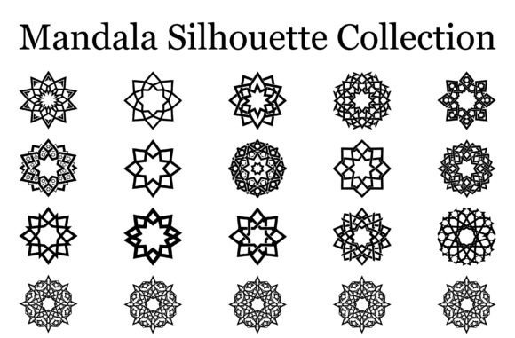 Download Geometric Mandala Silhouette Bundle - Geometric Collection