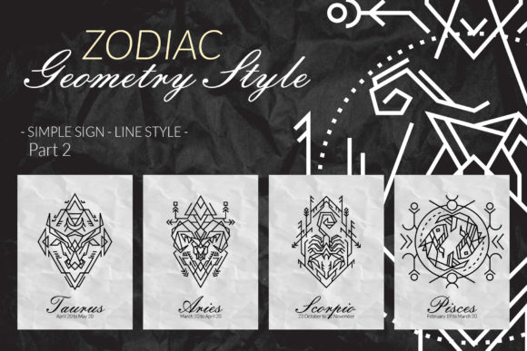 Download Zodiac Sacred Geometry Style Part 2 - Sacred geometry Collection