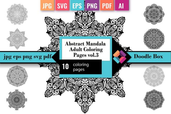 Download Abstract Mandala Coloring Pages Vol.3 - Mandala coloring page Collection