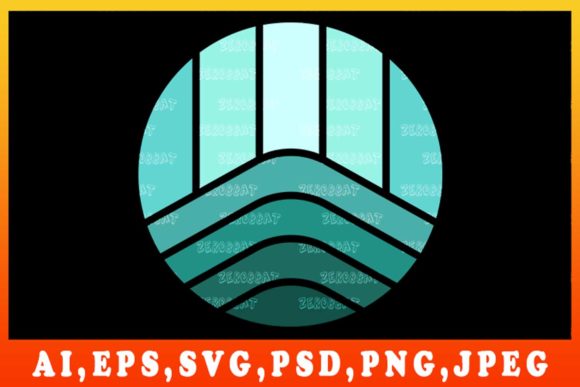 Download Sunset Circle Design Graphic Art POD - Graphic Collection