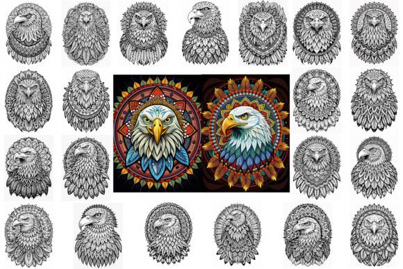 Download Bald Eagle Mandala Coloring Page for KDP - Mandala coloring page Collection