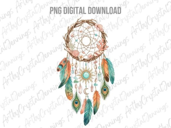 Download Watercolor Boho Dreamcatcher PNG - Dreamcatcher png Collection