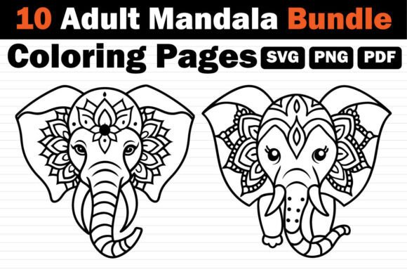 Download Adult Mandala Coloring Pages Bundle - Mandala coloring page Collection