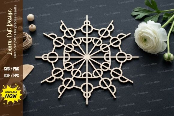Download Geometric Mandala Laser Cut SVG, Laser - Geometric Collection