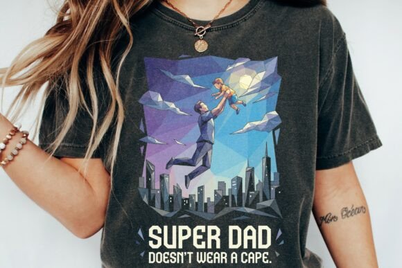 Download Super Dad Geometric Father Son Design - Geometric Collection