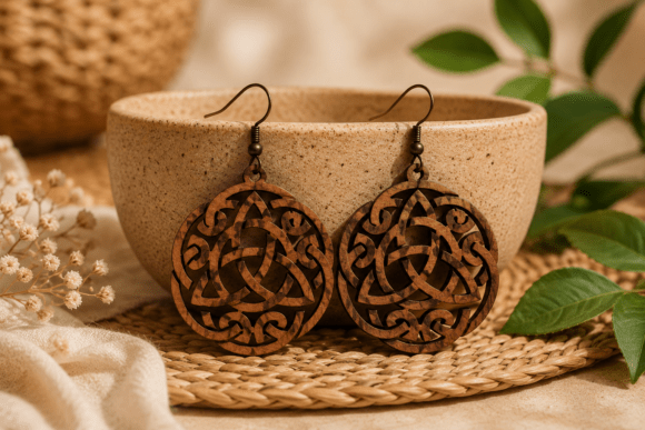 Download Art Deco Geometric Laser Cut Earring - Geometric Collection