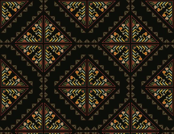 Download Geometric Floral Embroidery Pattern - Geometric Collection