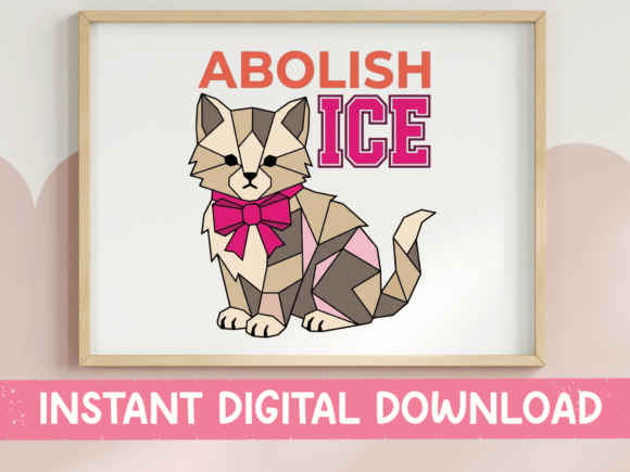 Download Abolish ICE Geometric Cat SVG - Geometric Collection